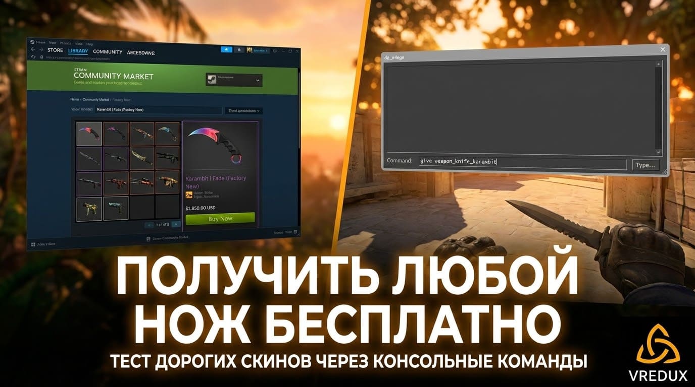 нож в кс 2 консоль главный экран